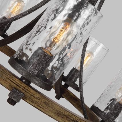 Quintiesse - Luster na lancu ANGELO 5xE27/60W/230V dekor hrasta