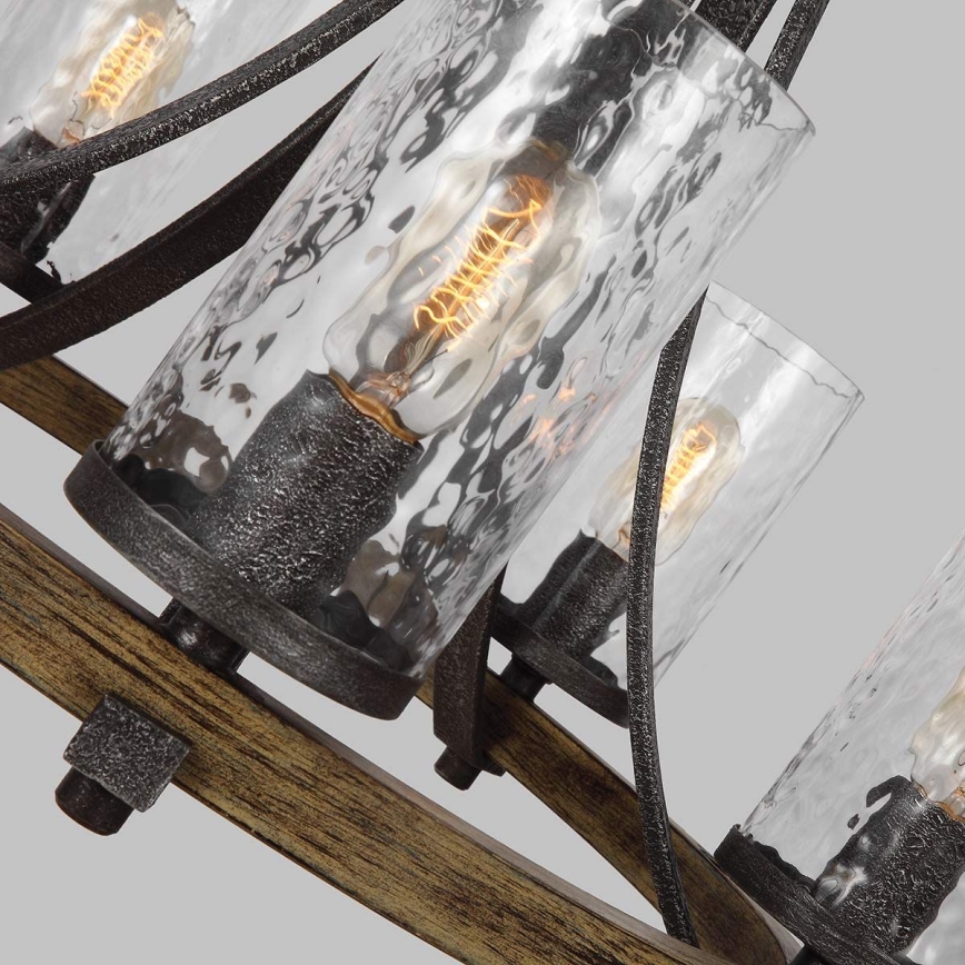 Quintiesse - Luster na lancu ANGELO 5xE27/60W/230V dekor hrasta