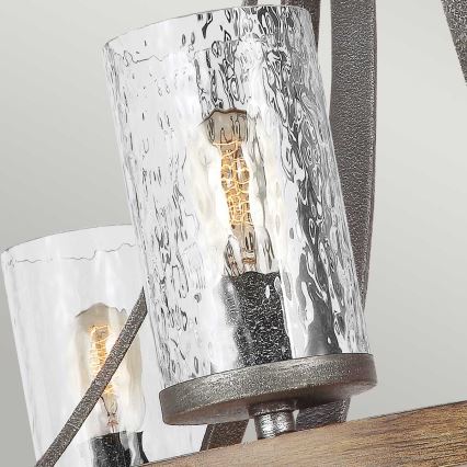 Quintiesse - Luster na lancu ANGELO 6xE27/60W/230V dekor hrast