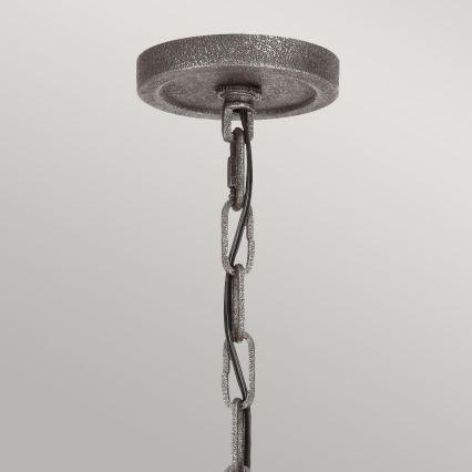 Quintiesse - Luster na lancu ANGELO 9xE27/60W/230V dekor hrast