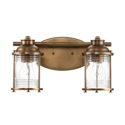 Quintiesse - Zidna lampa za kupatilo ASHLAND BAY 2xE27/60W/230V IP44 bronzana