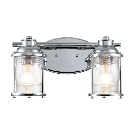 Quintiesse - Spoljna zidna lampa ASHLAND BAY 2xE27/60W/230V IP44 sjajni hrom