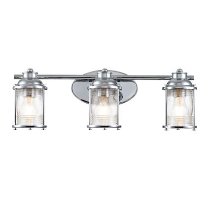 Quintiesse - Spoljna zidna lampa ASHLAND BAY 3xE27/60W/230V IP44 sjajni hrom
