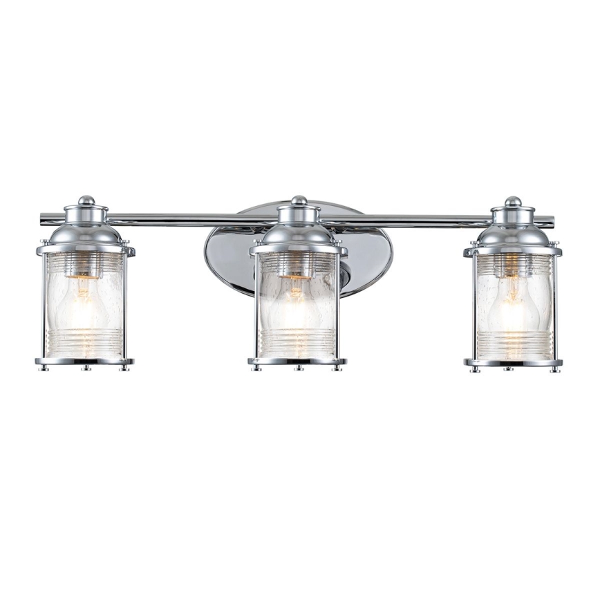 Quintiesse - Spoljna zidna lampa ASHLAND BAY 3xE27/60W/230V IP44 sjajni hrom