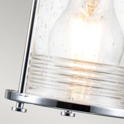 Quintiesse - Spoljna zidna lampa ASHLAND BAY 3xE27/60W/230V IP44 sjajni hrom