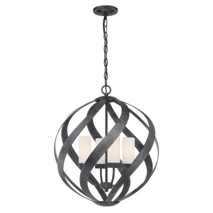 Quintiesse - Spoljašnji luster na lancu BLACKSMITH 4xE14/40W/230V prečnik 50,1 cm IP44 crni