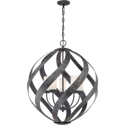 Quintiesse - Spoljašnji luster na lancu BLACKSMITH, 5xE14/40W/230V, Ø 66,4 cm, IP44, crna