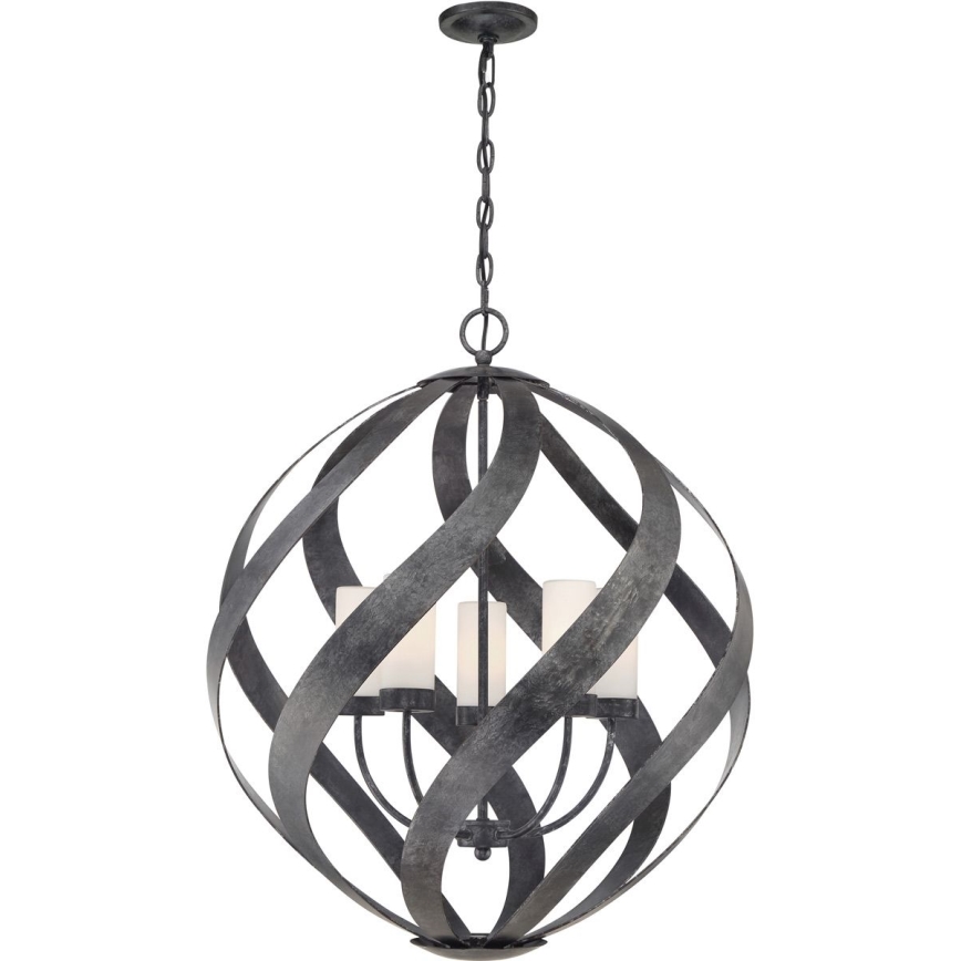 Quintiesse - Spoljašnji luster na lancu BLACKSMITH, 5xE14/40W/230V, Ø 66,4 cm, IP44, crna