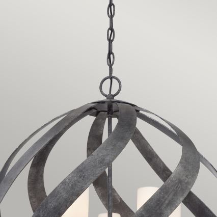 Quintiesse - Spoljašnji luster na lancu BLACKSMITH, 5xE14/40W/230V, Ø 66,4 cm, IP44, crna