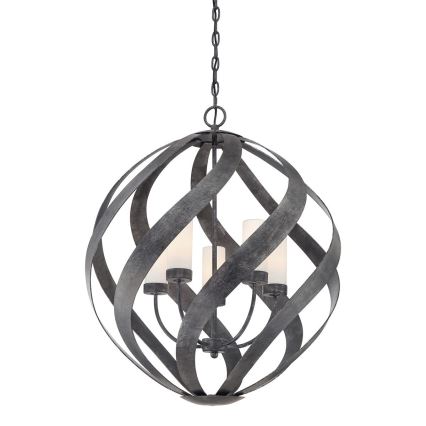 Quintiesse - Spoljašnji luster na lancu BLACKSMITH, 5xE14/40W/230V, Ø 66,4 cm, IP44, crna