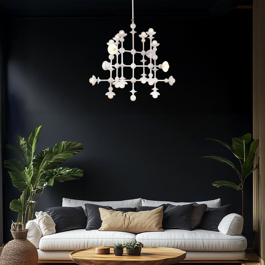 Quintiesse - Luster na štapu CADENCE 18xE14/40W/230V bela