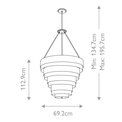 Quintiesse - Luster na šipci ECHELON 8xE14/40W/230V zlatna
