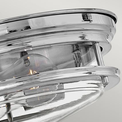 Quintiesse - Spoljašnje plafonsko svetlo HADRIAN 2xE27/40W/230V prečnik 27,8 cm IP44 sjajni hrom