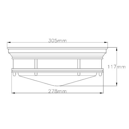 Quintiesse - Spoljašnje stubno svetlo HADRIAN 2xE27/40W/230V preč. 27,8 cm IP44 sjajni hrom