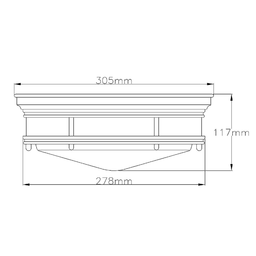 Quintiesse - Spoljašnje stubno svetlo HADRIAN 2xE27/40W/230V preč. 27,8 cm IP44 sjajni hrom