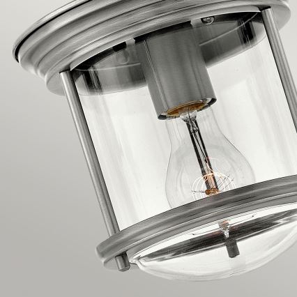 Quintiesse - Spoljašnja plafonska svetiljka HADRIAN 1xE27/60W/230V, prečnik 19,6 cm, IP44, mat hrom