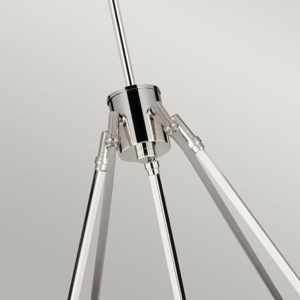 Quintiesse - Luster na šipci HARPER 5xE14/60W/230V, prečnik 77,5 cm, sjajni hrom/zadimljeno staklo