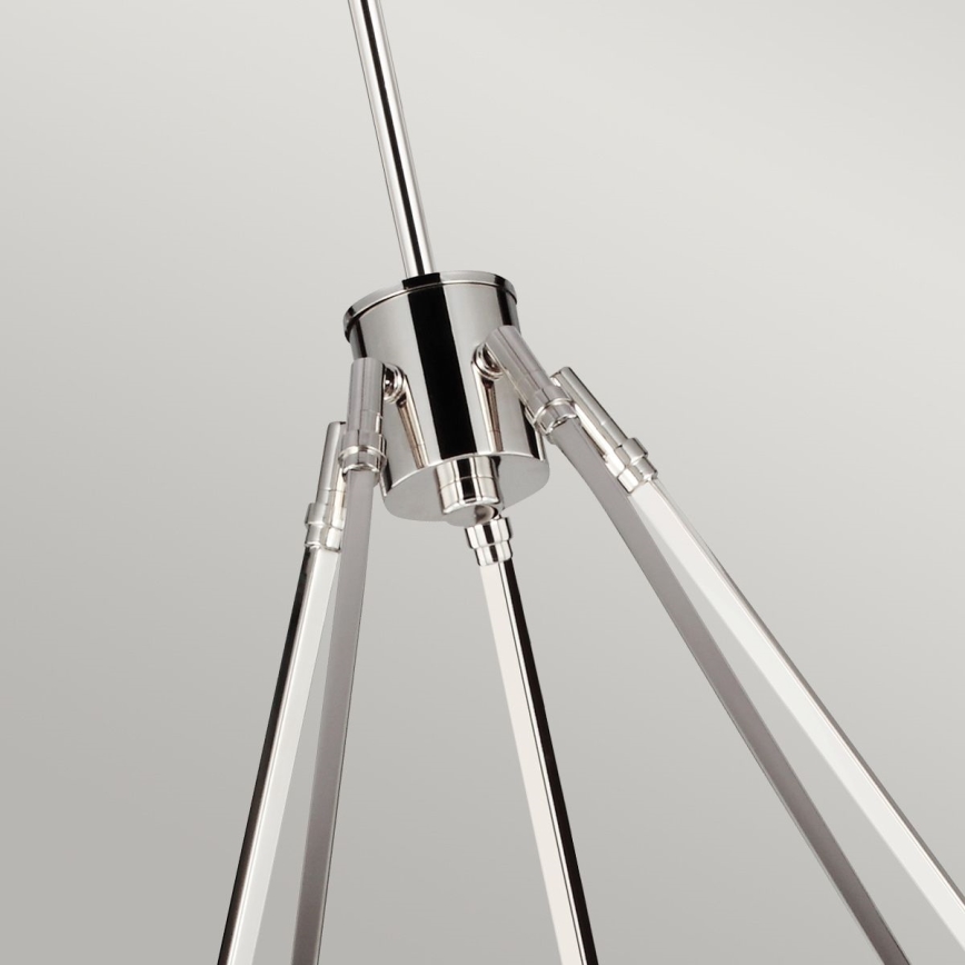 Quintiesse - Luster na šipci HARPER 5xE14/60W/230V, prečnik 77,5 cm, sjajni hrom/zadimljeno staklo