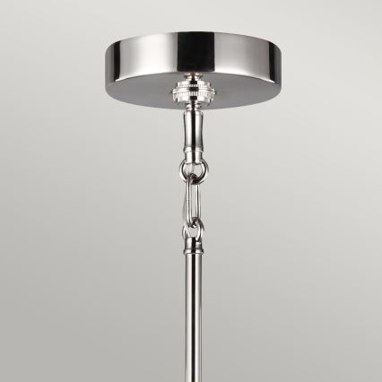 Quintiesse - Luster na šipci HARPER 5xE14/60W/230V, prečnik 77,5 cm, sjajni hrom/zadimljeno staklo