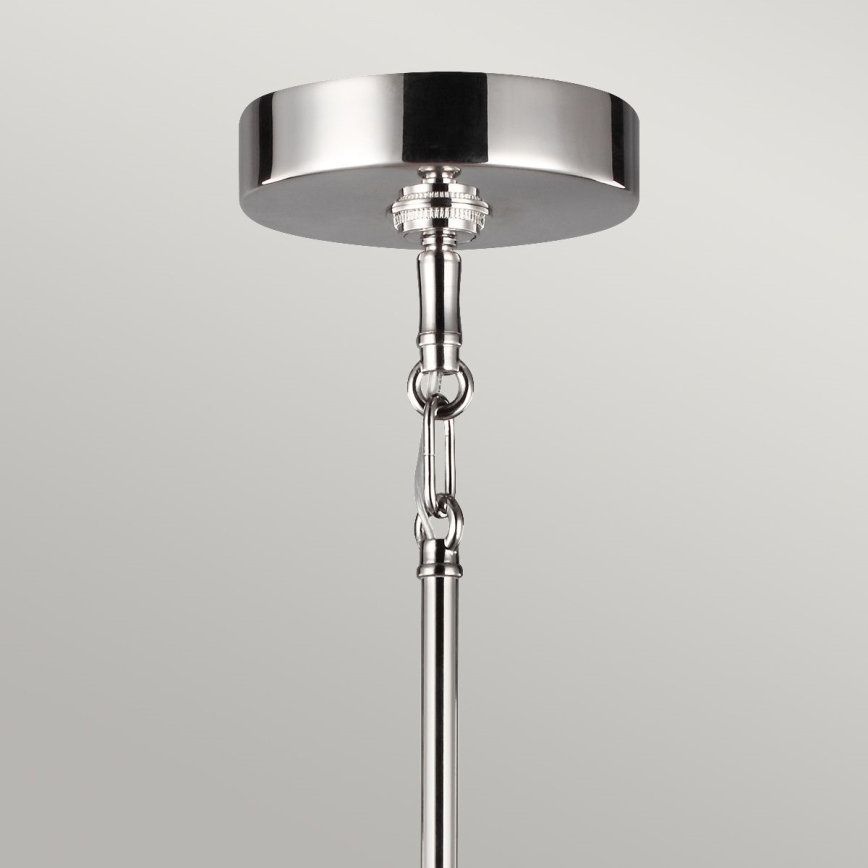 Quintiesse - Luster na šipci HARPER 5xE14/60W/230V, prečnik 77,5 cm, sjajni hrom/zadimljeno staklo