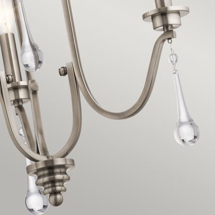 Quintiesse - Luster na stalku KARLEE 3xE14/60W/230V, prečnik 45,7 cm, matni hrom