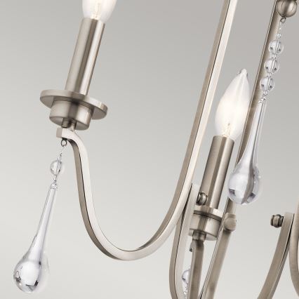 Quintiesse - Luster na stalku KARLEE 3xE14/60W/230V, prečnik 45,7 cm, matni hrom