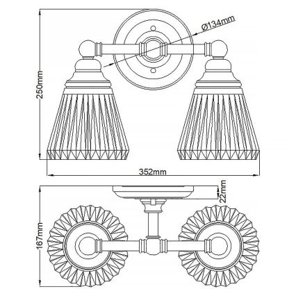 Quintiesse - LED zidna lampa za kupatilo KEYNES 2xG9/3W/230V IP44 sjajni hrom