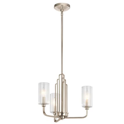 Quintiesse - Luster na šipci KIMROSE 3xE14/40W/230V prečnik 45,9 cm sjajni hrom