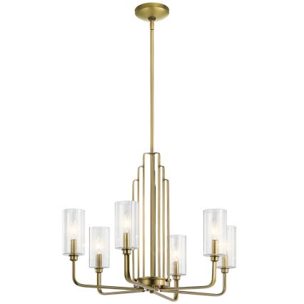 Quintiesse - Luster na šipci KIMROSE 6xE14/40W/230V prečnik 68,6 cm zlatni