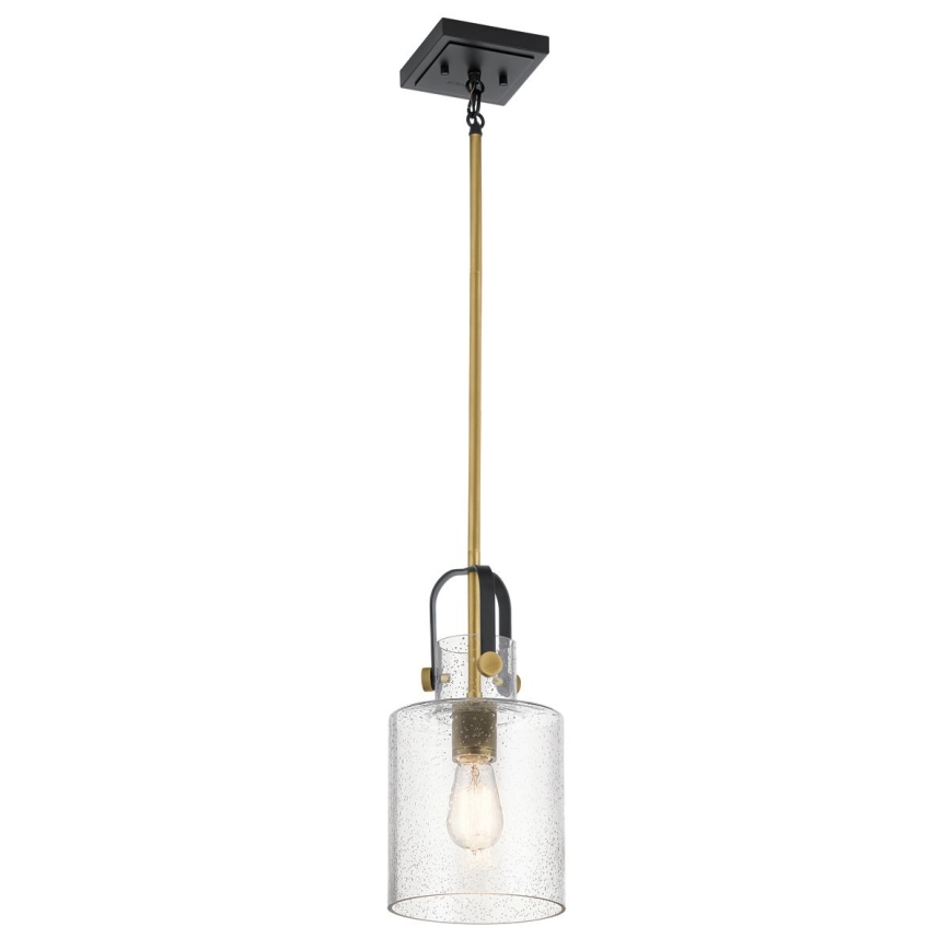 Quintiesse - Luster na šipci KITNER 1xE27/60W/230V, prečnik 18 cm, zlatna/crna
