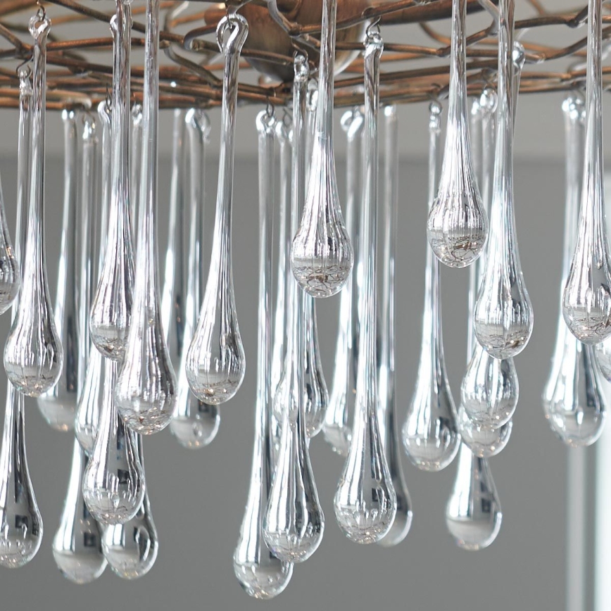 Quintiesse - Luster na sajli LAGUNA 6xE14/40W/230V prečnik 91,4 cm zlatna