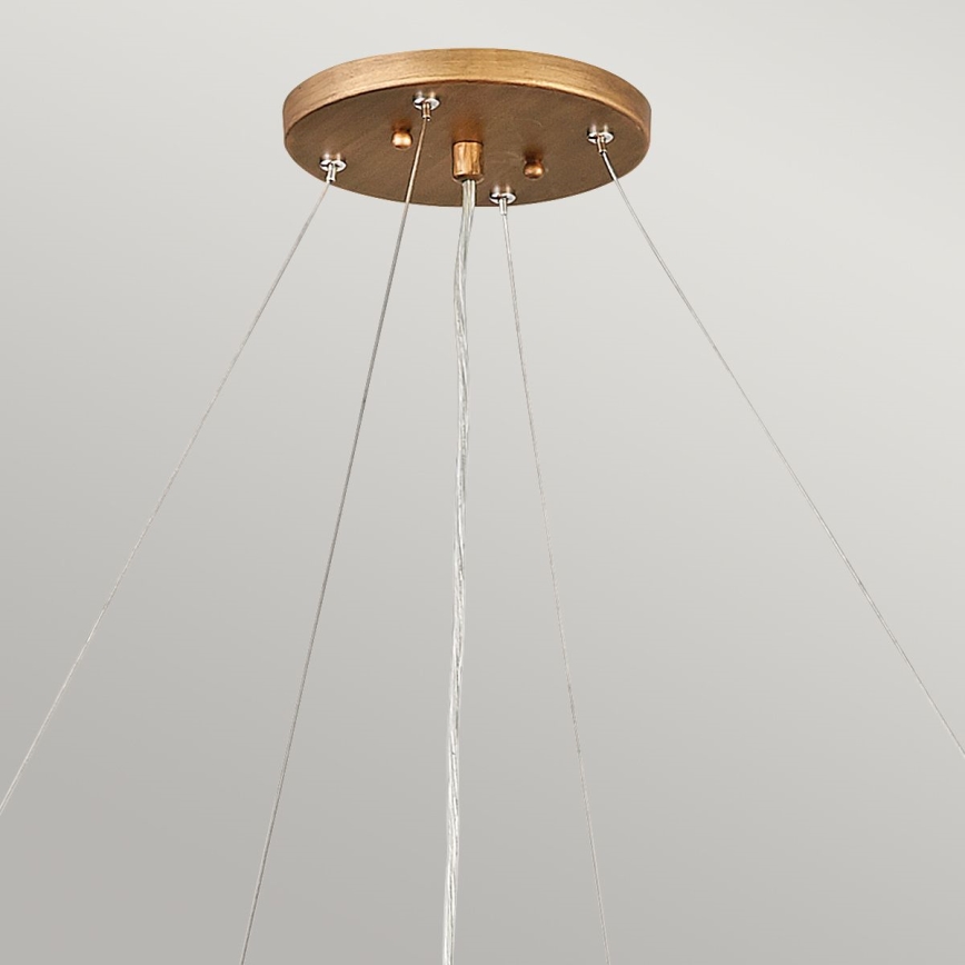 Quintiesse - Luster na sajli LAGUNA 6xE14/40W/230V prečnik 91,4 cm zlatna