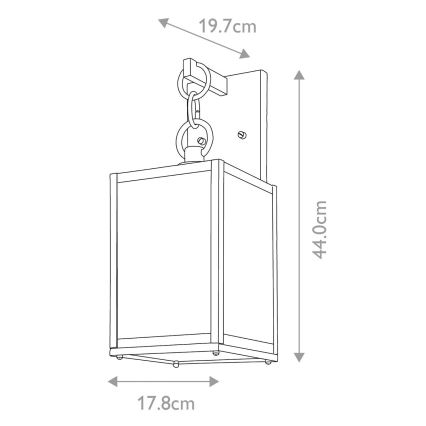 Quintiesse - Spoljašnja zidna lampa LAHDEN M 1xE27/60W/230V IP44 crna/zlatna