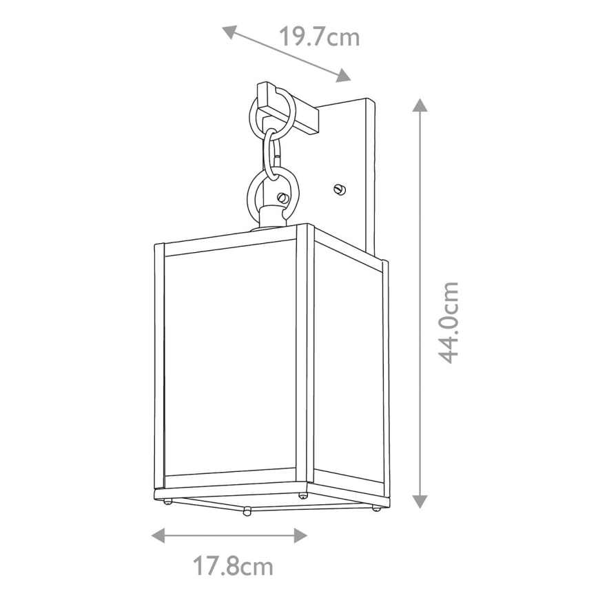 Quintiesse - Spoljašnja zidna lampa LAHDEN M 1xE27/60W/230V IP44 crna/zlatna