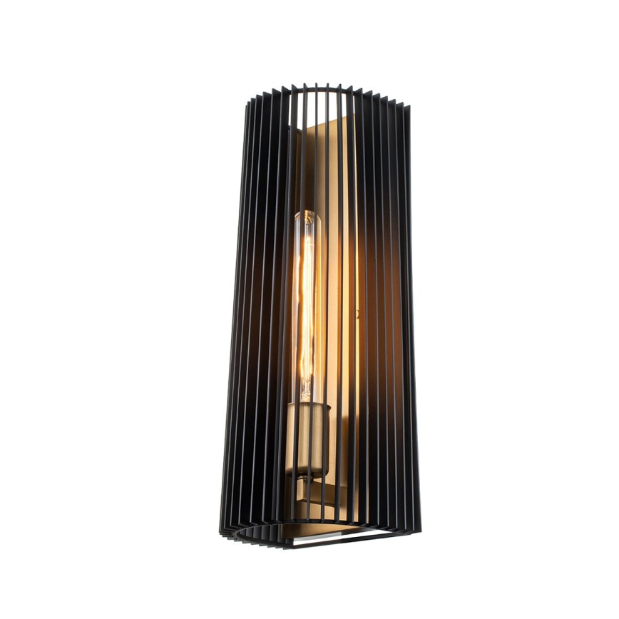 Quintiesse - Zidna svetiljka LINARA 1xE27/60W/230V crna/zlatna