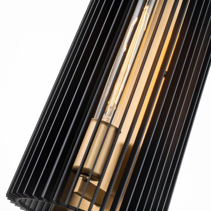 Quintiesse - Zidna svetiljka LINARA 1xE27/60W/230V crna/zlatna