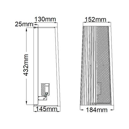 Quintiesse - Zidna svetiljka LINARA 1xE27/60W/230V crna/zlatna