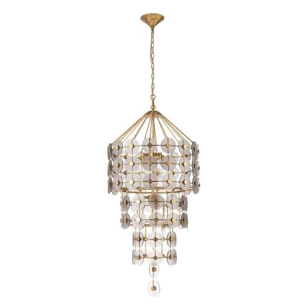 Quintiesse - Luster na lancu MERIDIAN 9xE14/40W/230V prečnik 57,2 cm zlatna