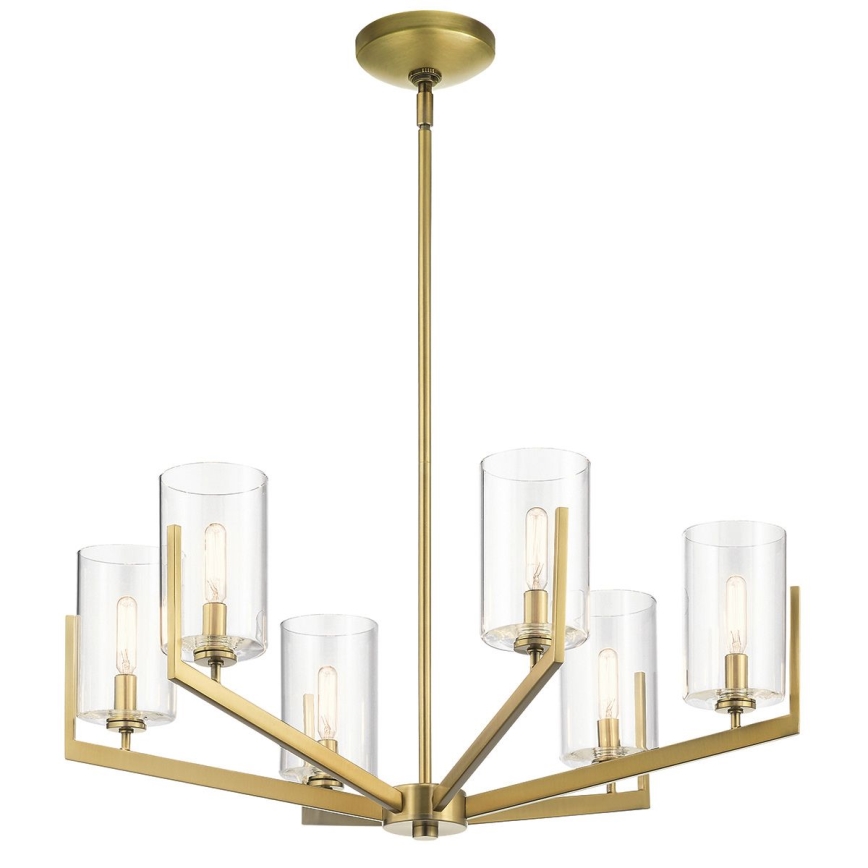Quintiesse - Luster na šipci NYE 6xE14/40W/230V preč. 71,1 cm zlatna