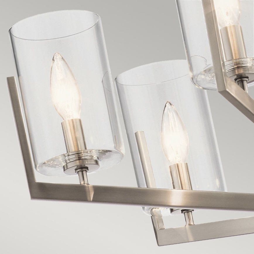 Quintiesse - Luster na stalku NYE 6xE14/40W/230V prečnika 71,1 cm mat hrom