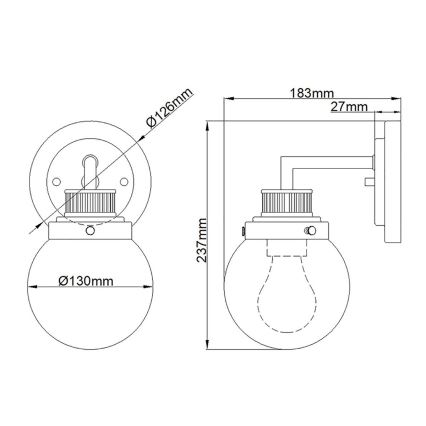 Quintiesse - Kupatilsko zidno svetlo POPPY 1xE27/60W/230V IP44 sjajni hrom