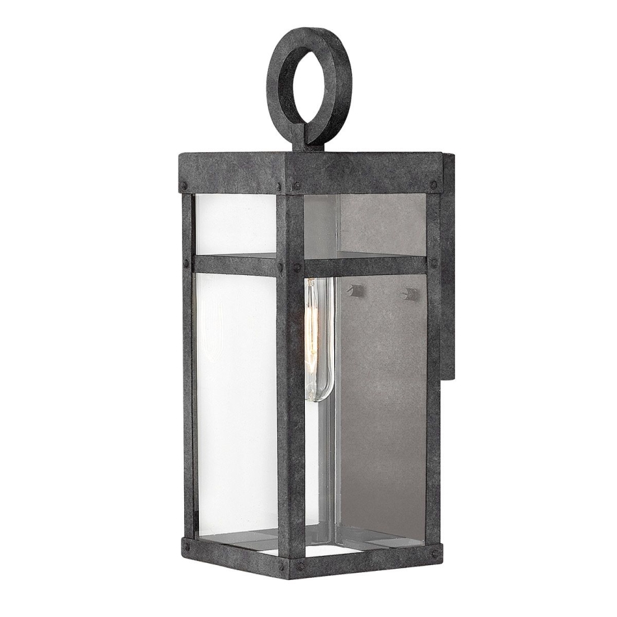 Quintiesse - Spoljašnje zidno svetlo PORTER S 1xE27/60W/230V IP44 crno
