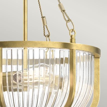 Quintiesse - Luster na lancu ROUX 3xE27/60W/230V, prečnik 40,6 cm, zlatni
