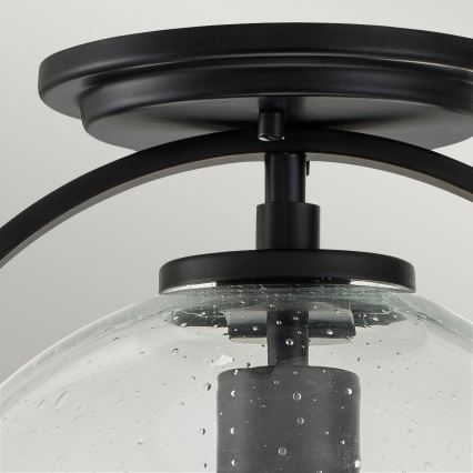 Quintiesse - Plafonsko svetlo SOMERSET 1xE27/60W/230V Ø 28,2 cm crno