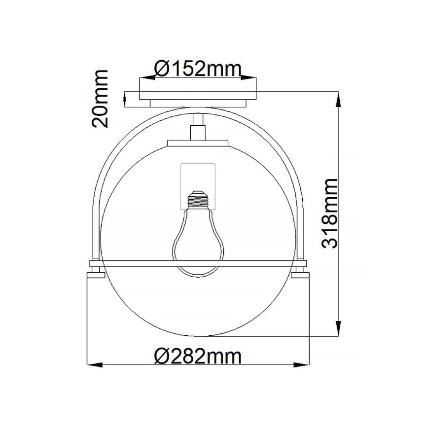 Quintiesse - Stropna svetiljka SOMERSET 1xE27/60W/230V prečnik 28,2 cm zlatna