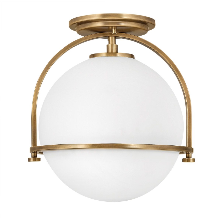 Quintiesse - Stropna plafonjera SOMERSET 1xE27/60W/230V, prečnik 28,2 cm, zlatna