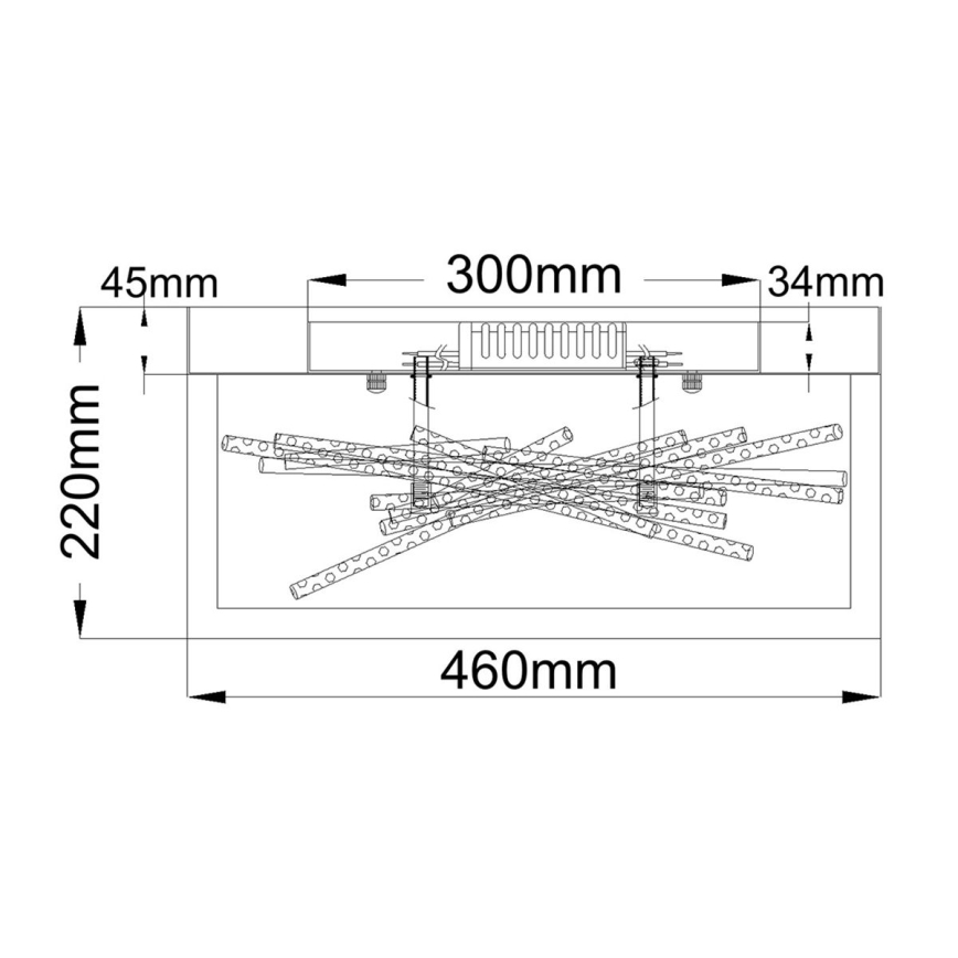 Quintiesse - LED plafonsko svetlo STYX LED/8W/230V crno/zlatno