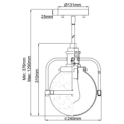 Quintiesse - Spoljašnji luster na stalku TRIOCENT 1xE27/40W/230V prečnika 24 cm IP44 bronzan