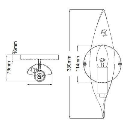 Quintiesse - Zidna svetiljka WILLOW 1xE14/40W/230V zlatna/crna