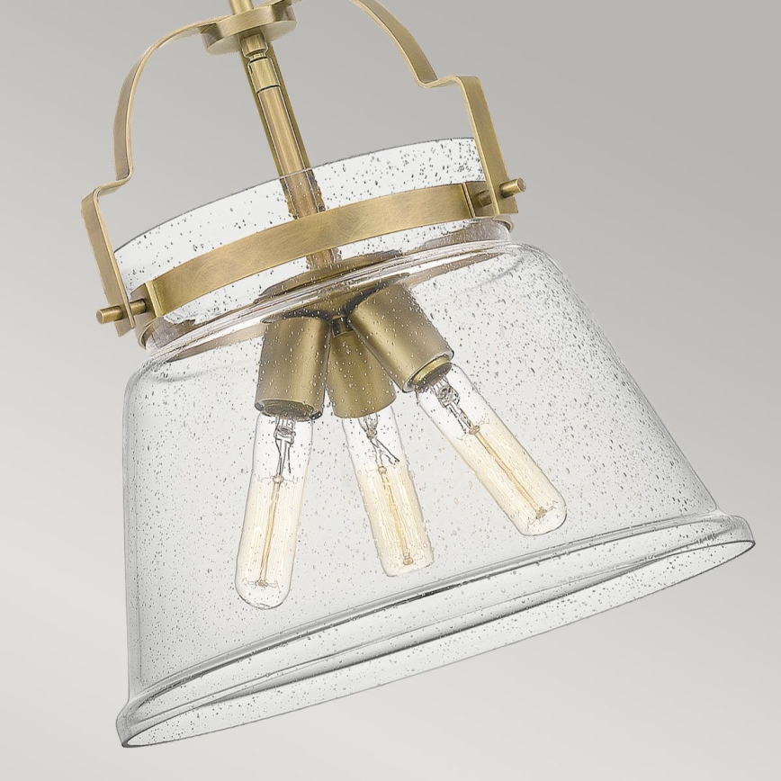 Quintiesse - Luster na šipci WIMBERLEY 3xE27/60W/230V prečnik 35,6 cm zlatna